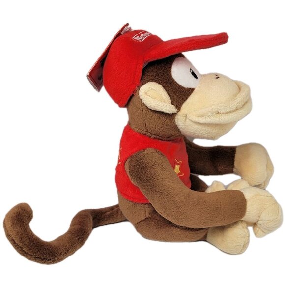 New Diddy Kong SUPER MARIO BROS. 7 inch Sit Plush Official San-Ei 1587 Plushie - Picture 2 of 15